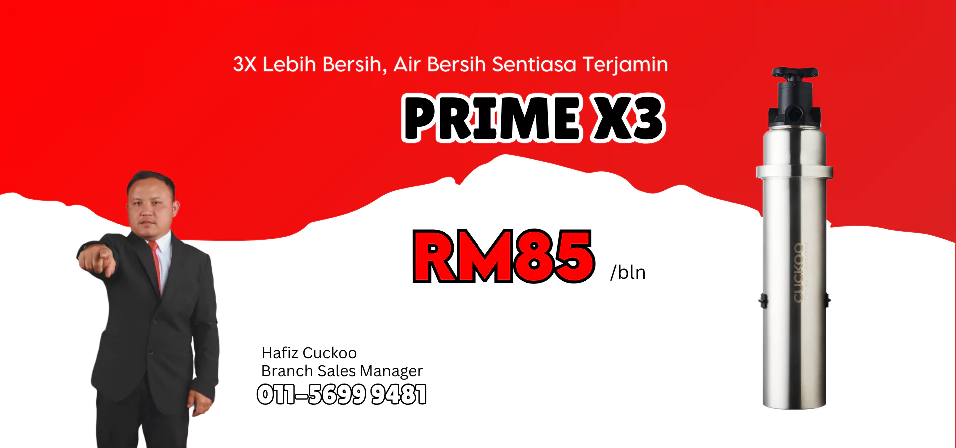 Penapis Air Cuckoo Prime X3