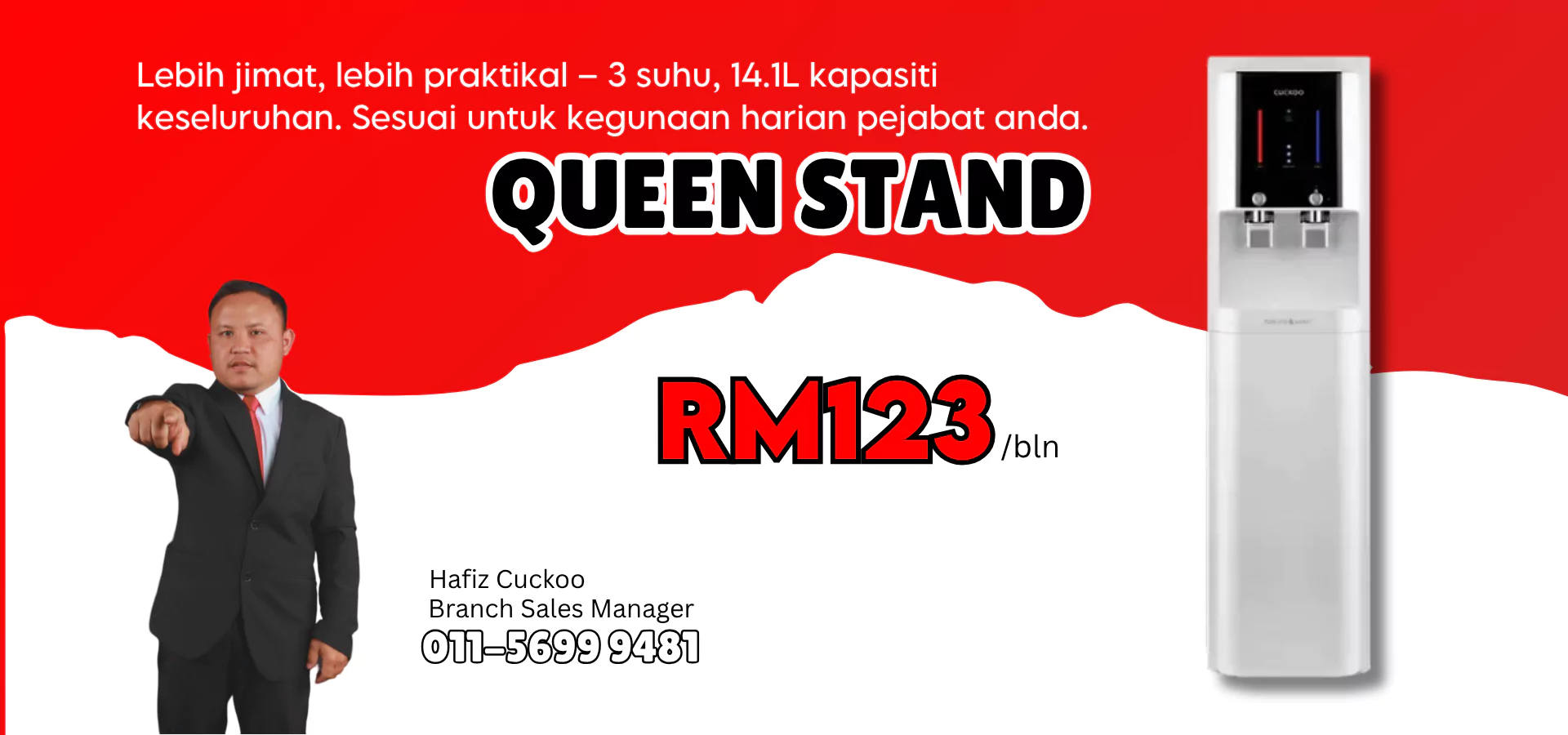 Penapis Air Cuckoo Queen Stand